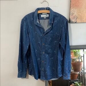 Navy Floral Buttondown